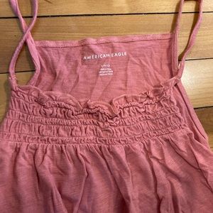 American Eagle Mauve pink ruffle tank